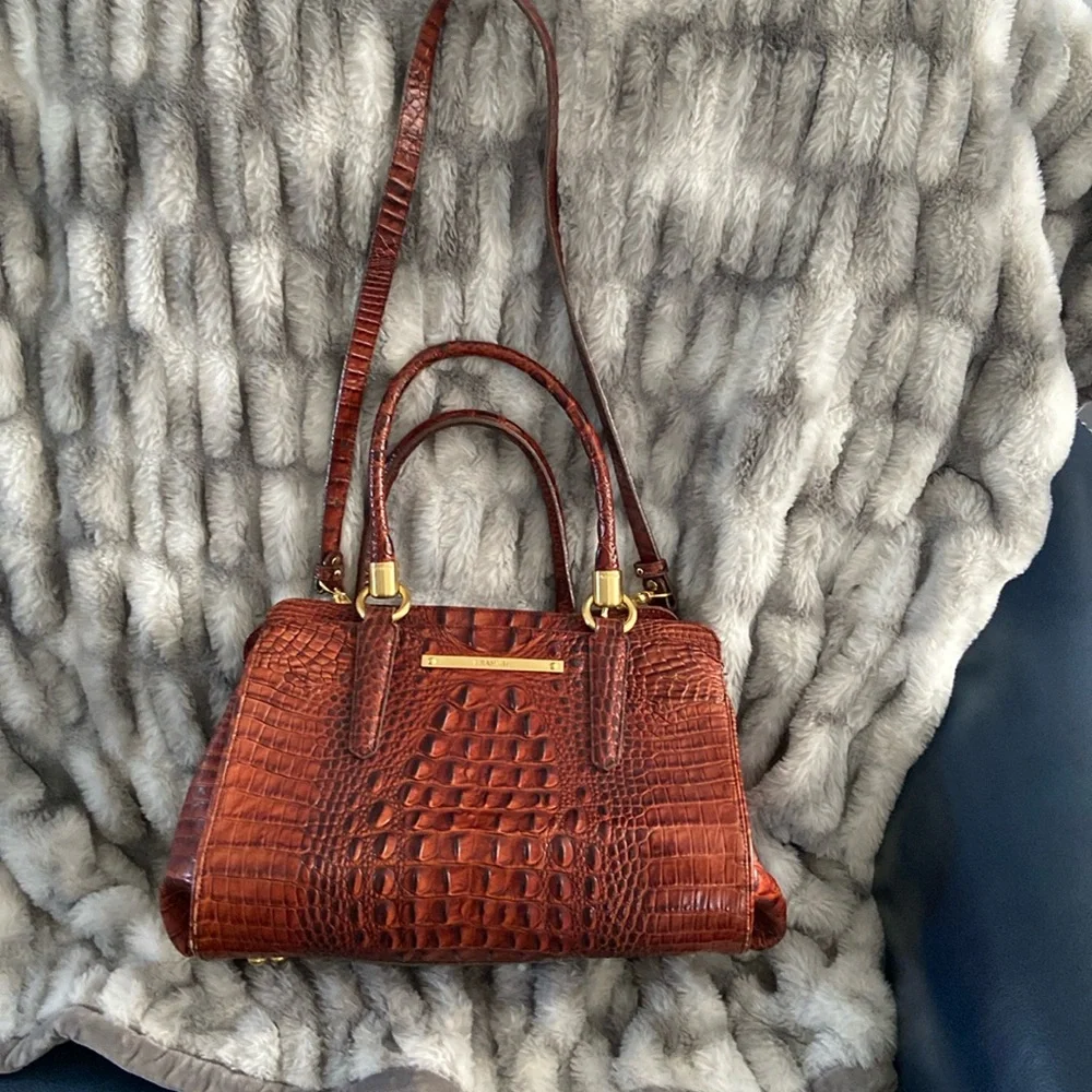 Brahmin  Melbourne croc  large handbag purse